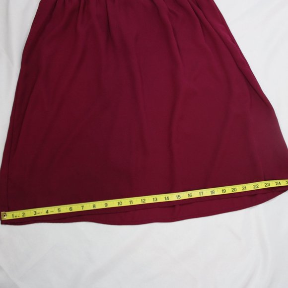 BURGUNDY CARLALITE DRESS - Picture 9 of 10